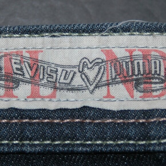 Evisu Puma Jeans Ladies 28 x 30 Dark Denim Straight - Picture 8 of 15